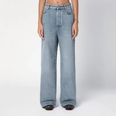 Loewe Blue Délavé Denim Wide Jeans