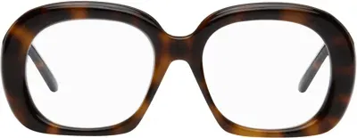 Loewe Brown Curvy Glasses In 52 Dark Havana