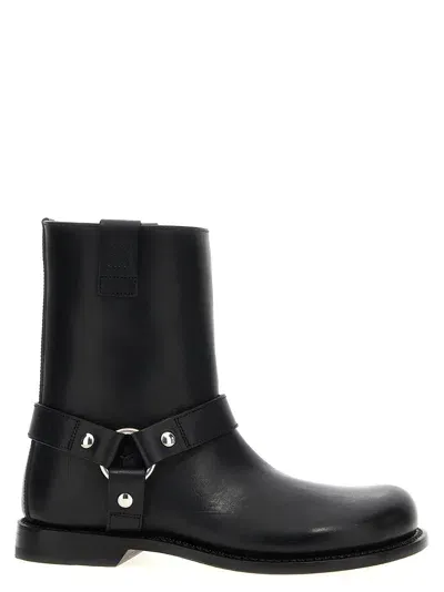 Loewe Campo Biker Boots, Ankle Boots In Black