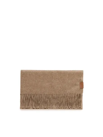 Loewe Cashmere Scarf In Beis