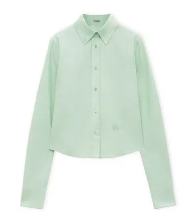 Loewe Cotton Anagram Shirt In Green