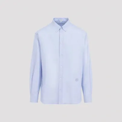 Loewe Cotton Shirt 41 In Blue