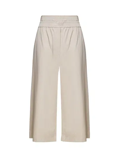 Loewe Crop Trousers In Neutrals