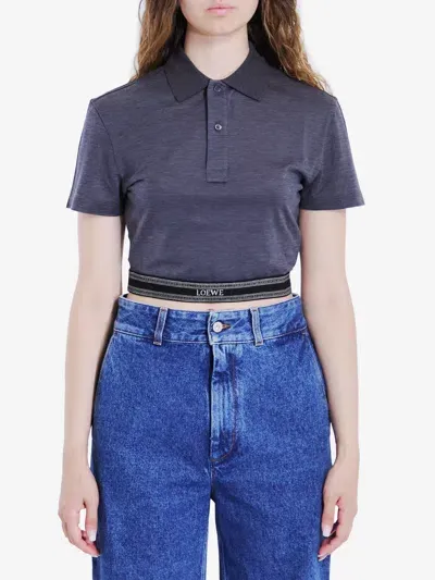 Loewe Cropped Polo In Multicolor