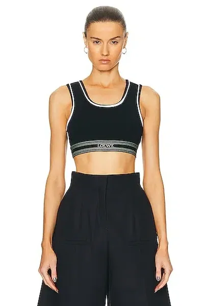 Loewe Cropped Tank Top In Black