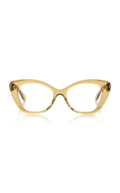 Loewe Curvy Cat-eye Acetate Glasses In Green