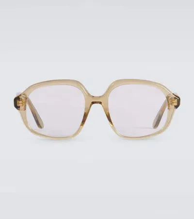 Loewe Curvy Square Glasses In Gold