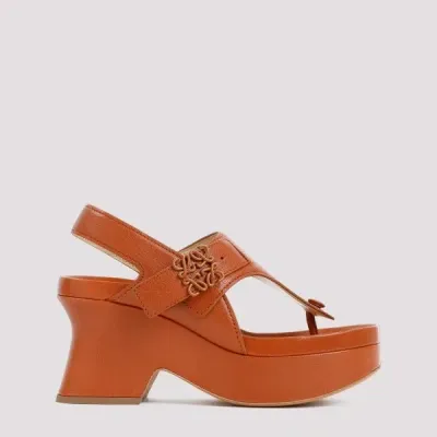 Loewe Minimalist Nude Sandals For Women With 9cm Heels In Tan