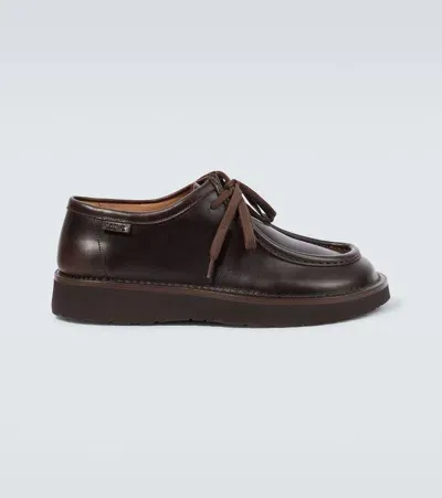 Loewe Faro Leather Loafers In Brown