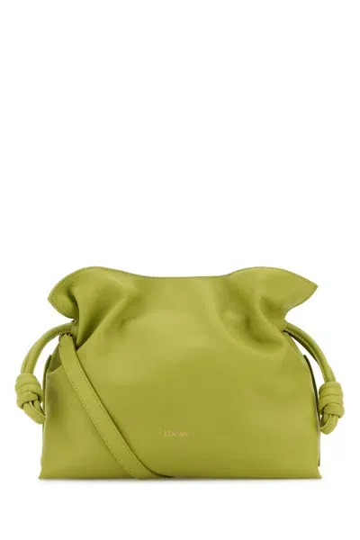 Loewe Flamenco Clutch-tu Nd  Female In Green