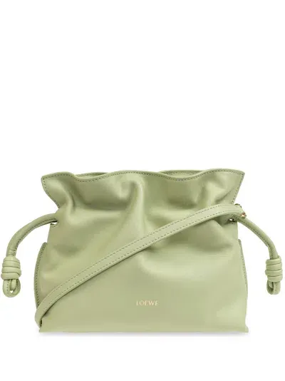 Loewe Flamenco Mini Leather Clutch In Green