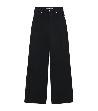 Loewe High-rise Wide-leg Jeans In Black