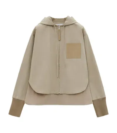 Loewe Hooded Jacket In Beige