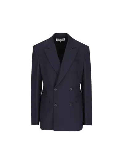 Loewe Jackets In Navy Melange