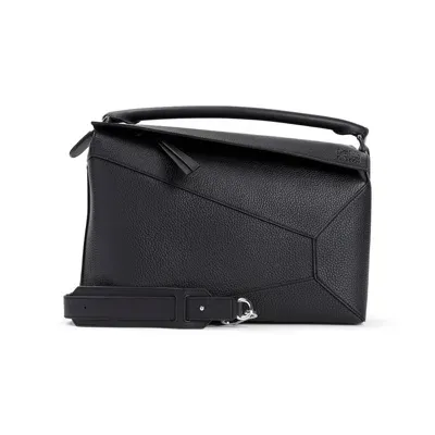 Loewe Large Puzzle Bag In Black