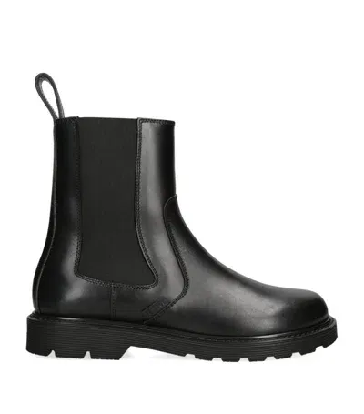 Loewe Leather Blaze Chelsea Boots In Black