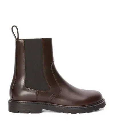 Loewe Leather Blaze Chelsea Boots In Brown