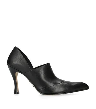 Loewe Leather Comic Folded Pumps 90 In Black