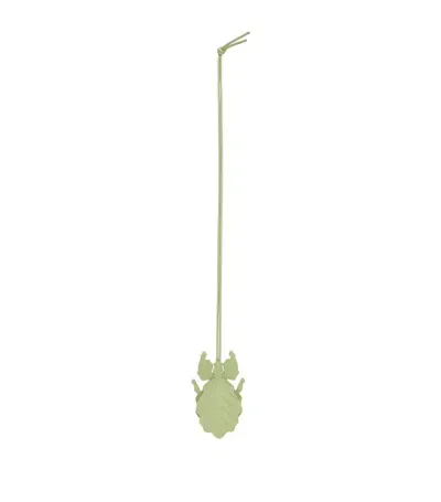 Loewe Leather Leaf Insect Charm In Green