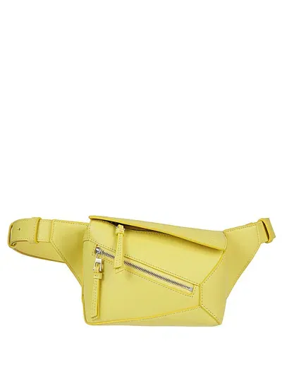 Loewe Leather Pouch In Yellow