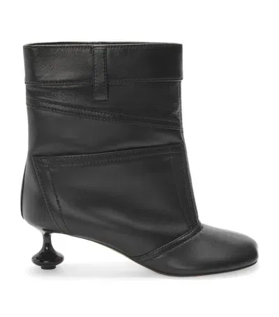 Loewe Toy Panta Stiletto Ankle Boots In Black