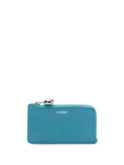 Loewe Leather Wallet In Blue