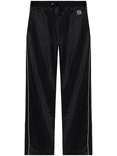 Loewe Logo-embroidered Track Pants In Black