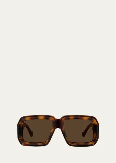 Loewe Logo Plastic Aviator Sunglasses In Dhav/brnmr