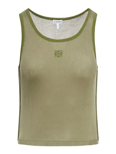 Loewe Logo Vest In Green