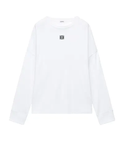 Loewe Long-sleeve Logo T-shirt In White