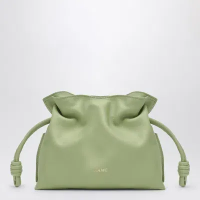 Loewe Mini Light Green Leather Flamenco Clutch Women