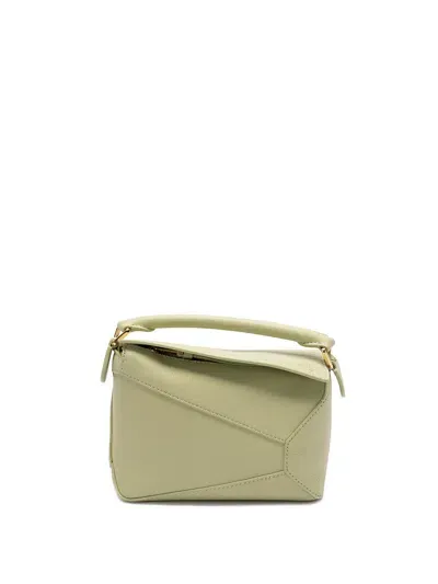 Loewe Mini `puzzle` Bag In Green