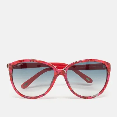 Pre-owned Loewe Multicolor Gradient Slw810 Cat Eye Sunglasses