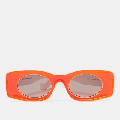 Pre-owned Loewe Orange/white Lw400331 Paula's Ibiza Oval Sunglasses