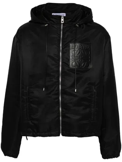 Loewe Padded Jacket With Hood In Black