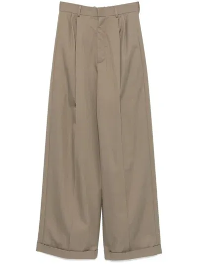 Loewe Palazzo Trousers In Nude & Neutrals