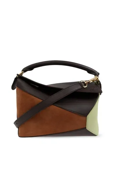 Loewe Panelled Small Puzzle Bag In Multi