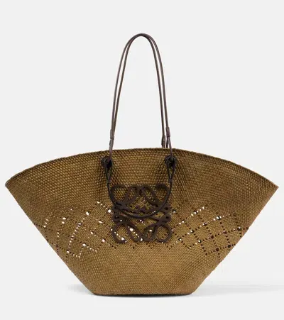 Loewe Paula's Ibiza Anagram Large Basket Bag In Brown