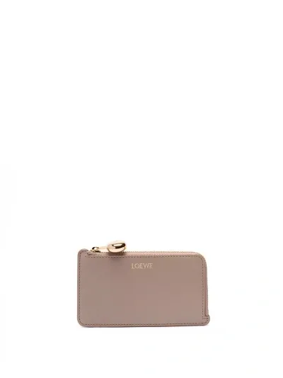 Loewe Pebble Coin Cardholder In Beige