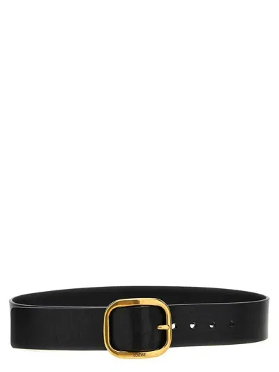 Loewe Pin Buckle Leather Belt In Black