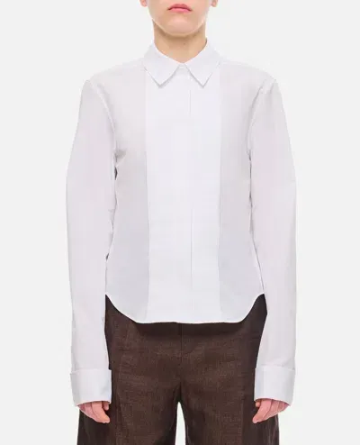 Loewe Pleated Shirt In White