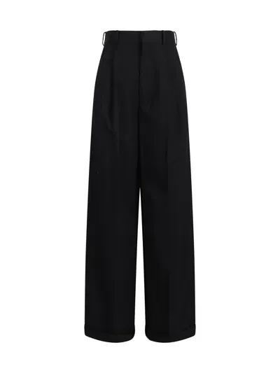 Loewe Pleated Trousers In Black