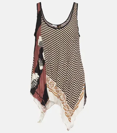 Loewe Printed Draped Tank Top In Multicoloured