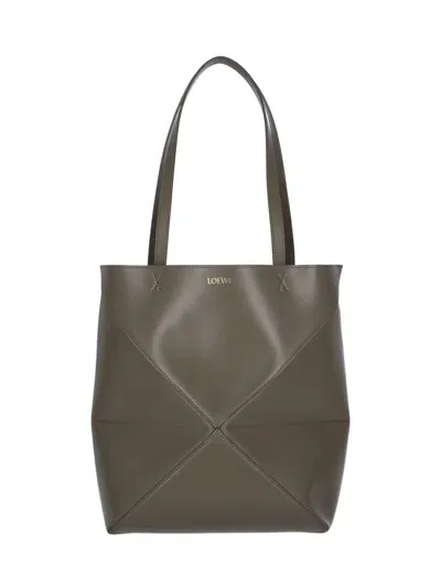 Loewe 'puzzle Fold' Tote Bag In Green