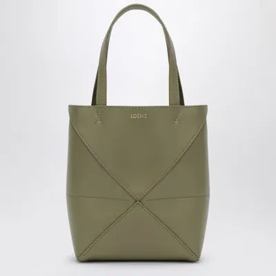 Loewe Puzzle Fold Tote Bag Mini Green Eucalyptus