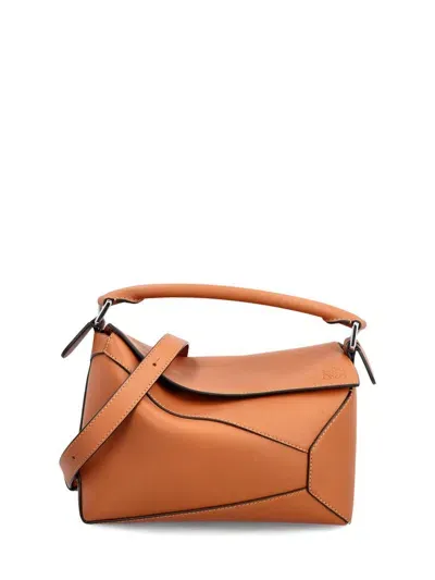 Loewe Puzzle Small Shoulder Bag In Brown