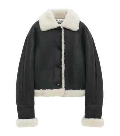 Loewe Shearling Jacket In Black