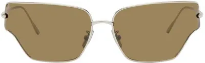 Loewe Silver Arch Sunglasses In Shiny Light Rutheniu