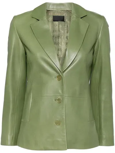 Pre-owned Loewe Single Breasted Jacket In Green