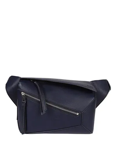 Loewe Small Leather Bag In Blue